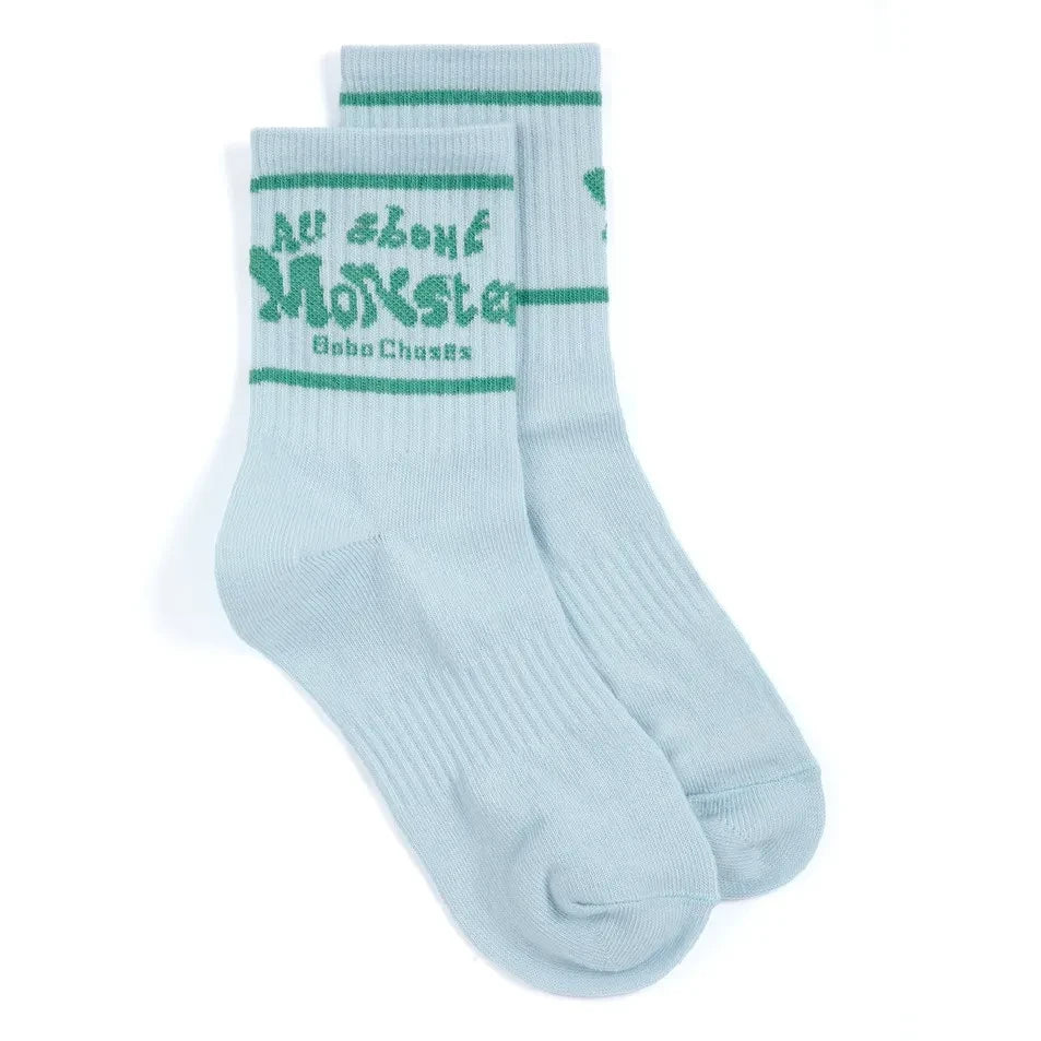 Bobo Choses - Calcetines de algodón orgánico con estampado de monstruos | Azul claro