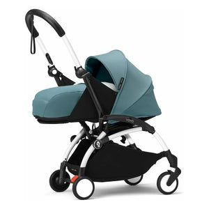 Stokke® - Cochecito YOYO³ completo 0+ y 6+ Chasis blanco | Aqua