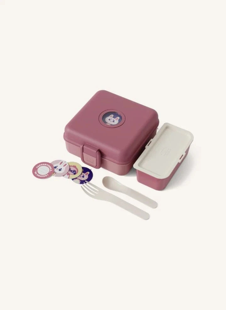 Monbento - Caja de Sándwich Snacky | Rosa Polvo