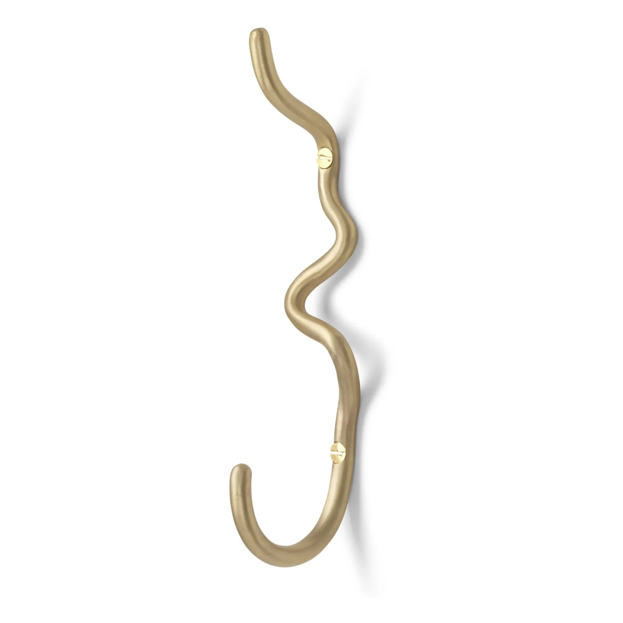 Ferm Living - Perchero de pared Curvature | Latón