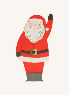 Meri Meri - Servilletas de papel con forma de Papa Noel - Set de 16