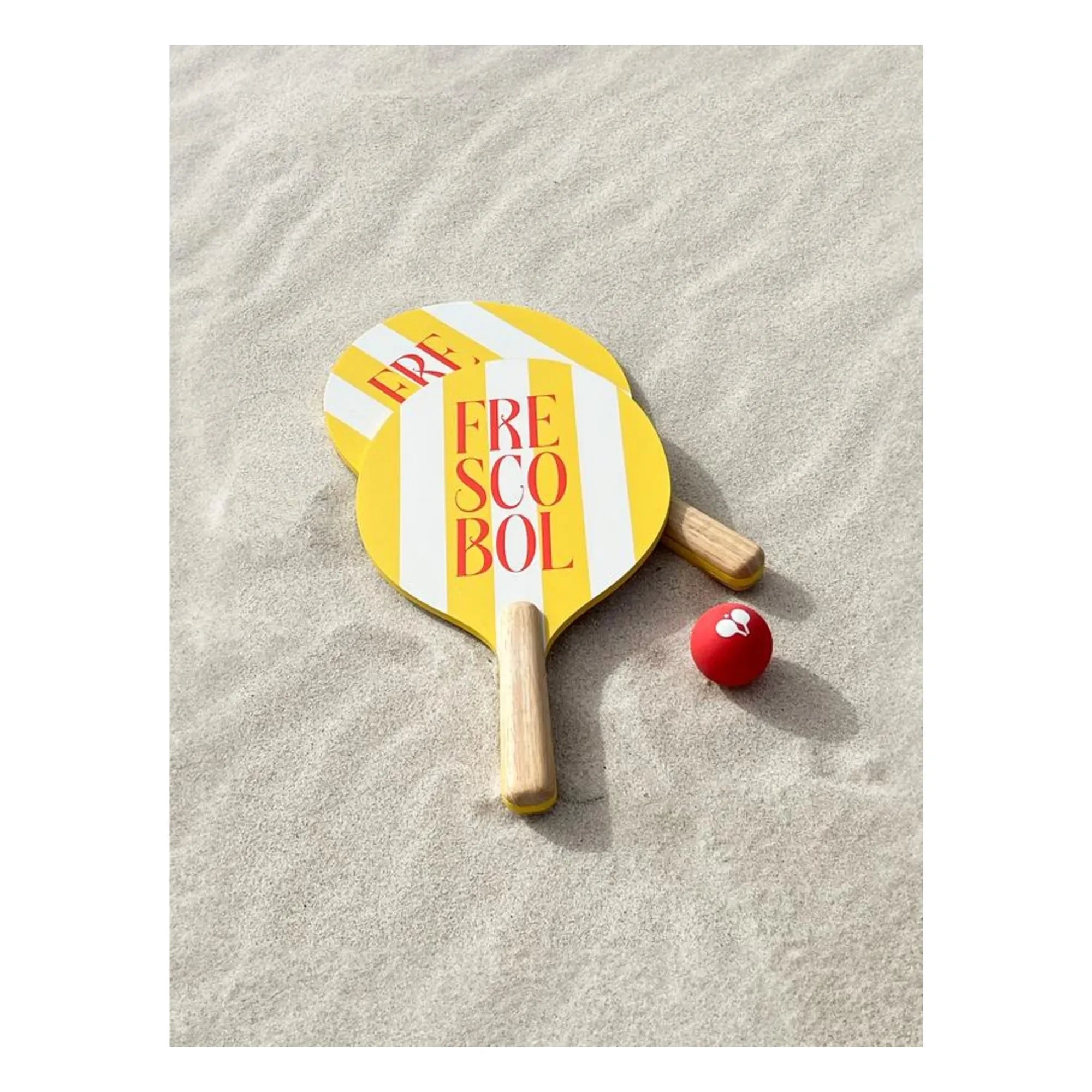 PrintWorks - Juego de raquetas de playa Frescobol - Set de 2 | Amarillo