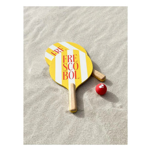 PrintWorks - Juego de raquetas de playa Frescobol - Set de 2 | Amarillo