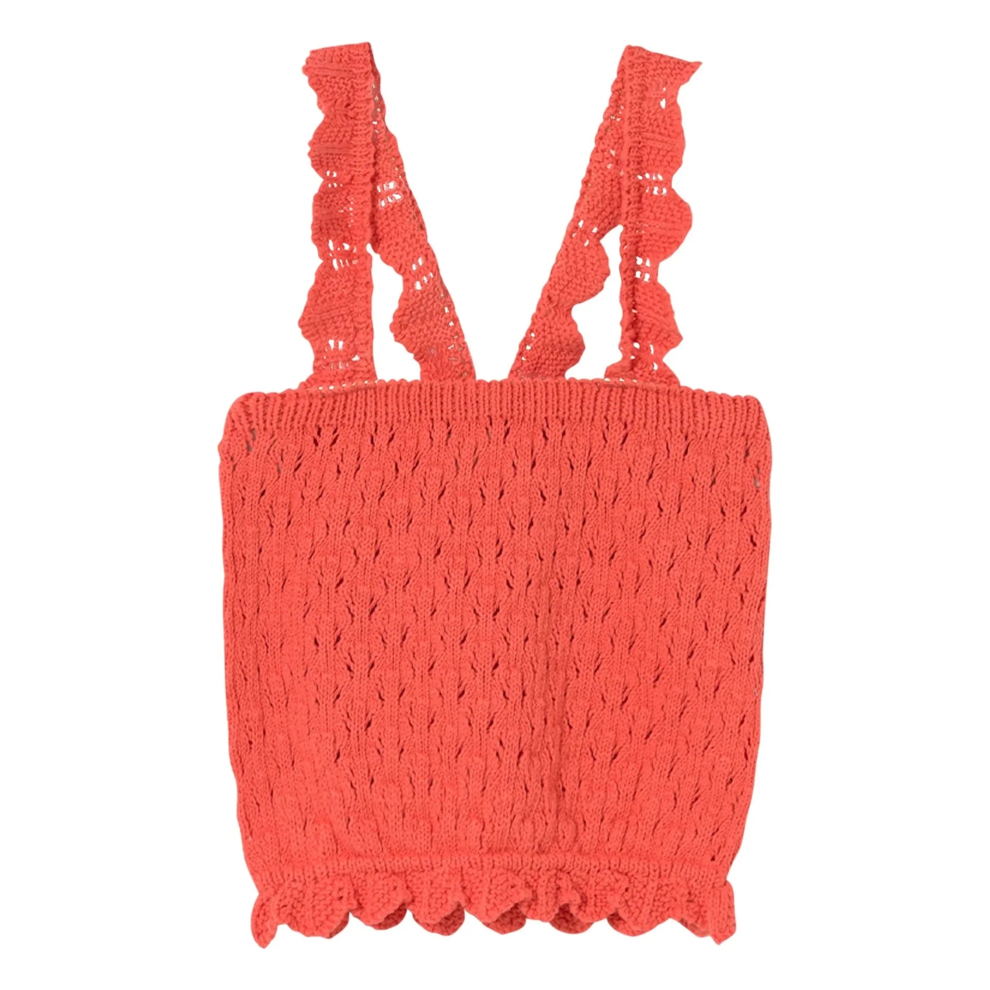 Cozmo - Top de tirantes Lily Pointelle Fibras recicladas | Rojo