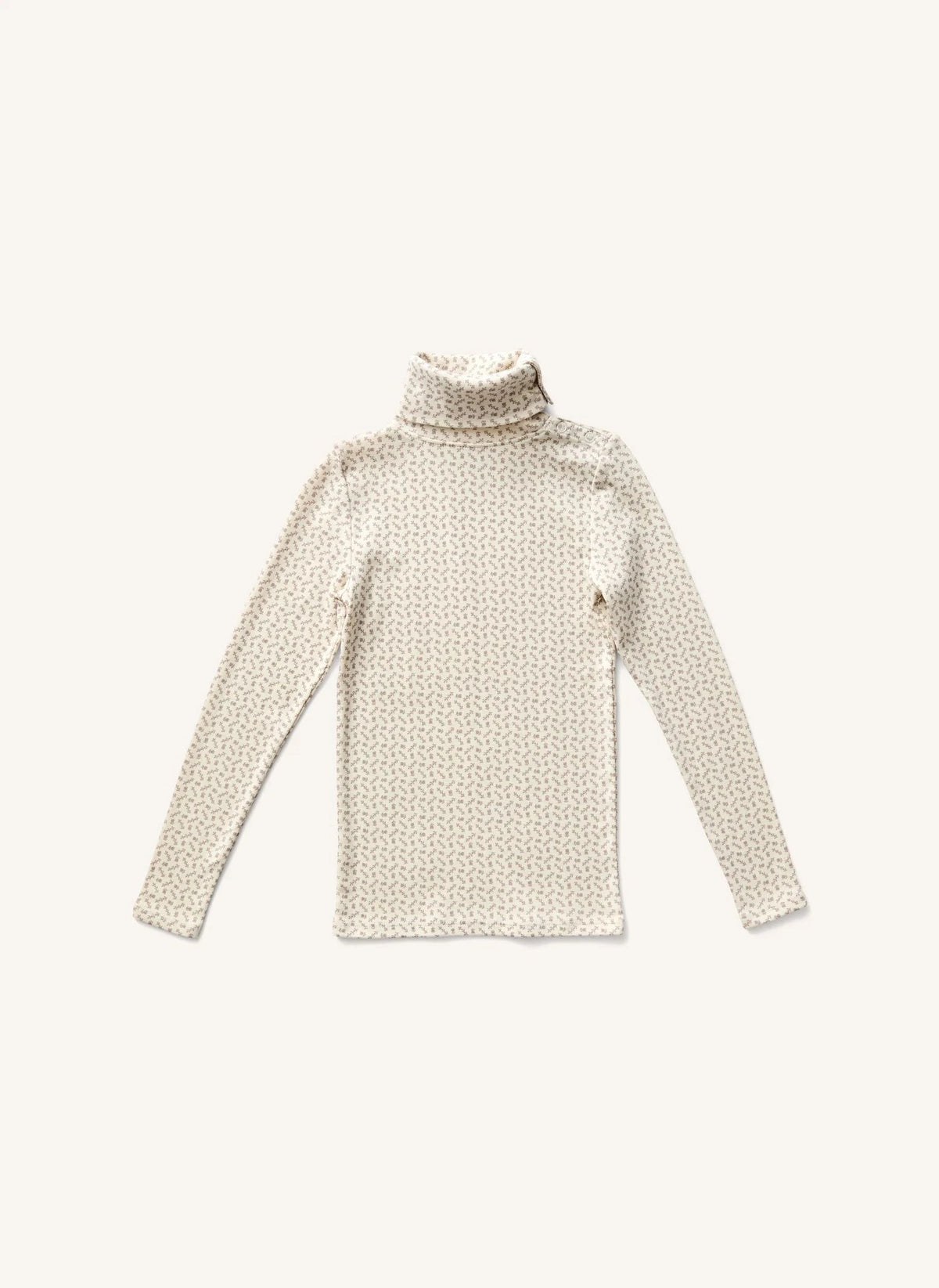 Soor Ploom - Suéter de Cuello Alto de Puntos Cruzados | Beige Rosa