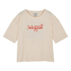Emile et Ida - Camiseta de algodón orgánico Le Temps Des Fraises | Crema