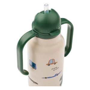 Liewood - Kimmie Paslanmaz Çelik Su Şişesi - 250 ml | Cars/Sandy