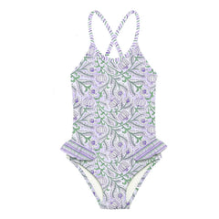 Lison Paris - 1 Bañador de Fibra Reciclada con Diseño de Amapola | Lila