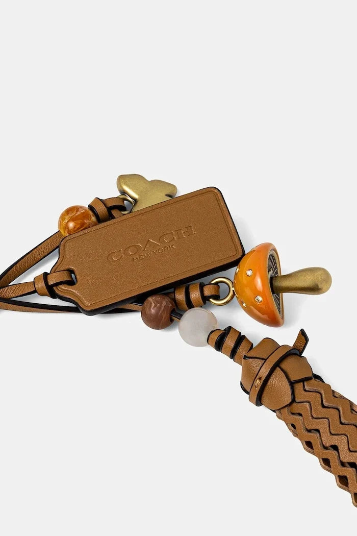 Llavero de cuero Coach Heritage