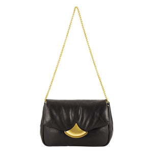 Sessùn - Bolso de cuero acolchado Diviluz | Negro