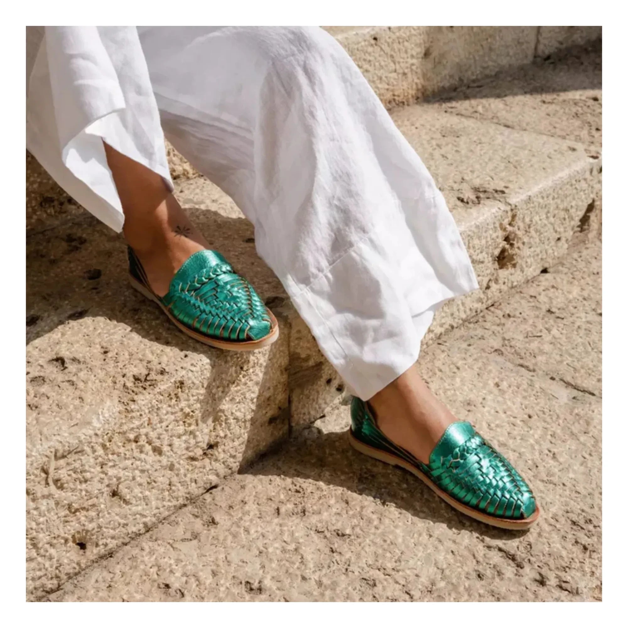 Mapache - Sandalias metálicas Alegra | Verde esmeralda