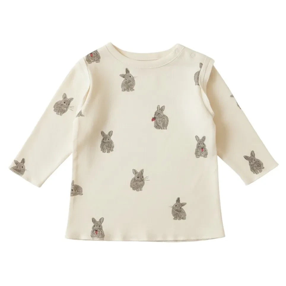 Studio Bohème - Lala Lapins Camiseta de algodón orgánico | Ecru