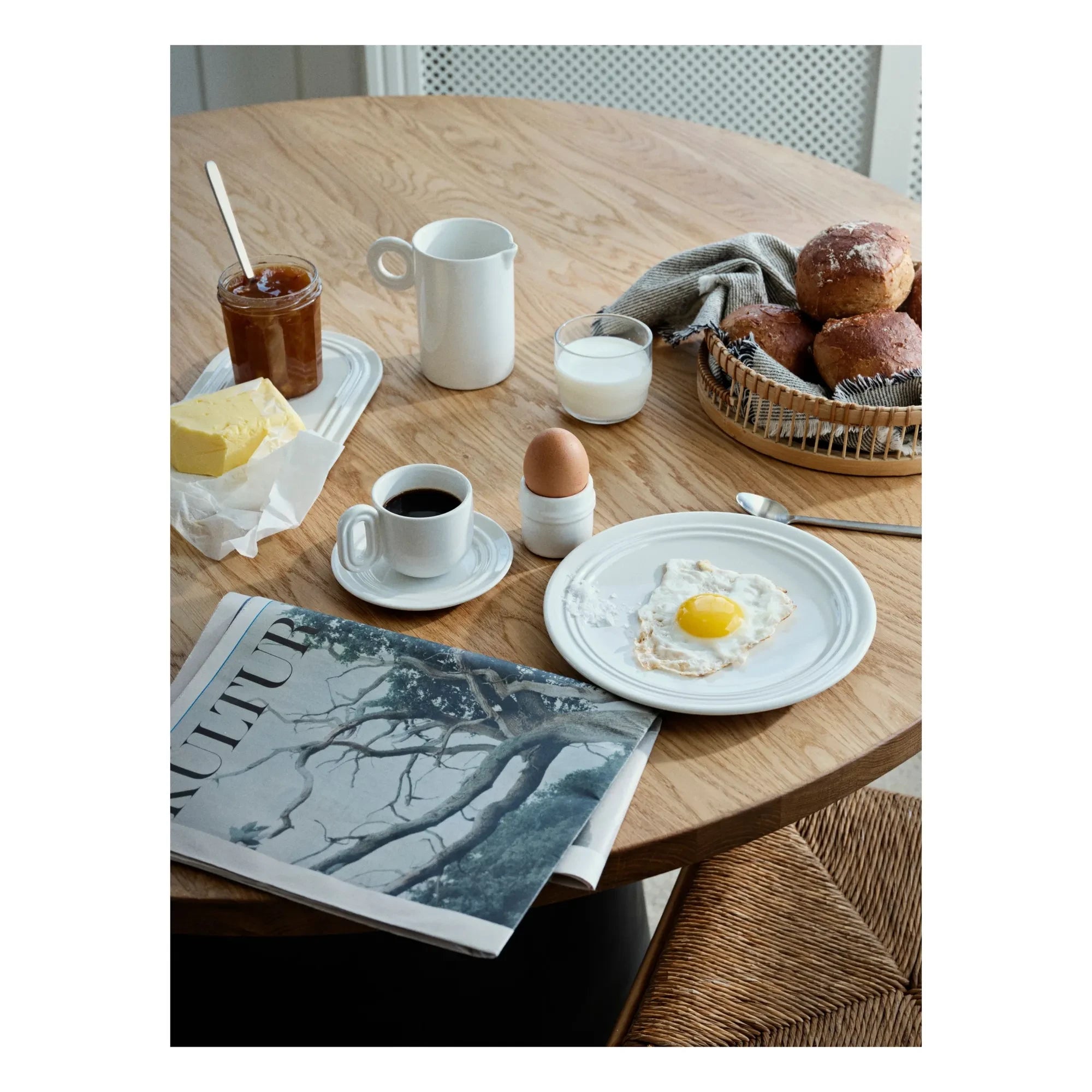 Broste Copenhague - Huevera de gres Stevns | Blanco