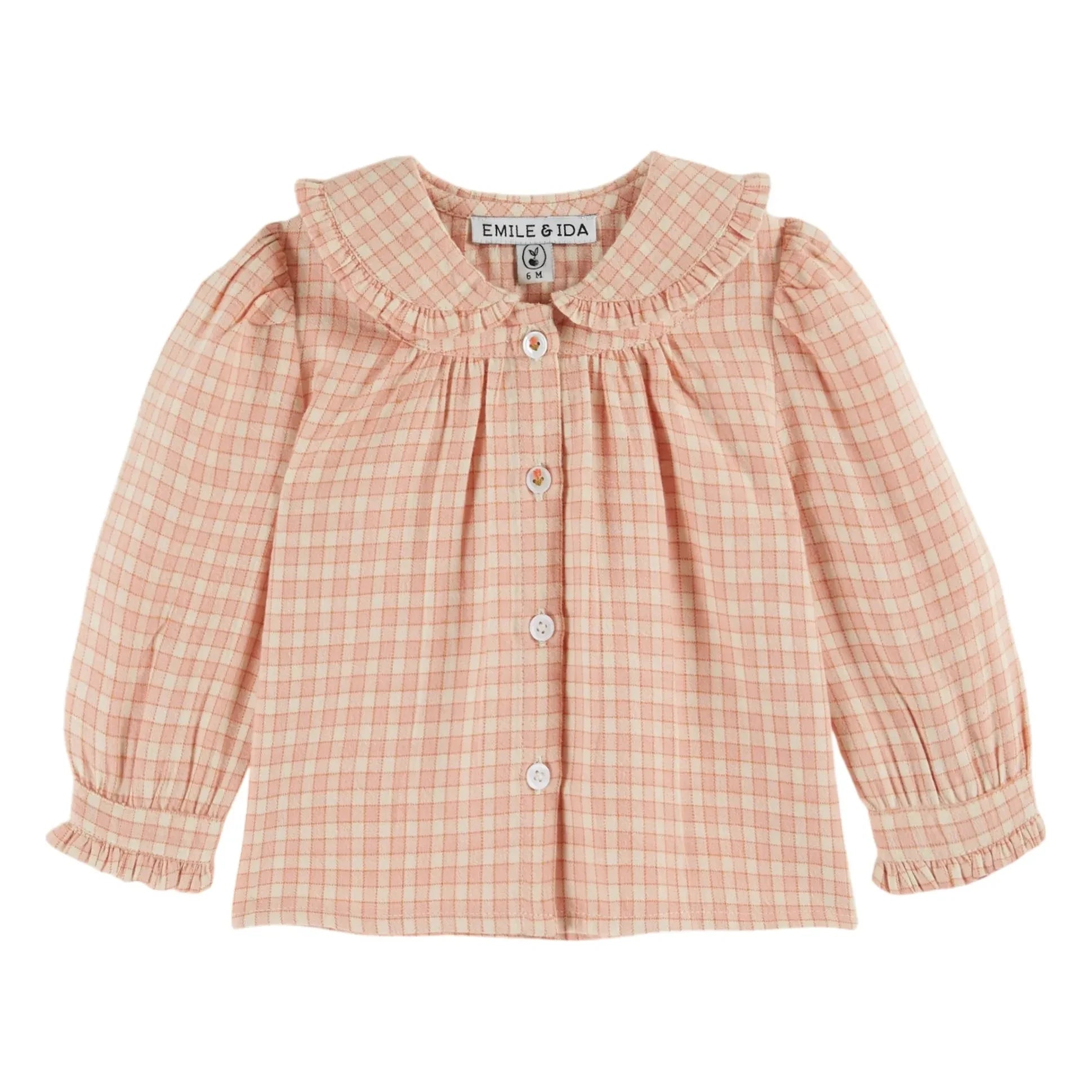 Emile et Ida - Blusa escolar rosa con lazo | Rosa
