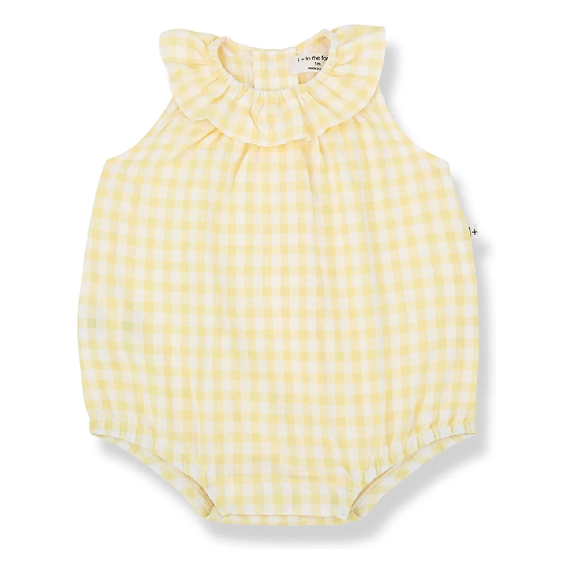 1+ in the family - Mono Vichy Seersucker Corfu | Amarillo claro