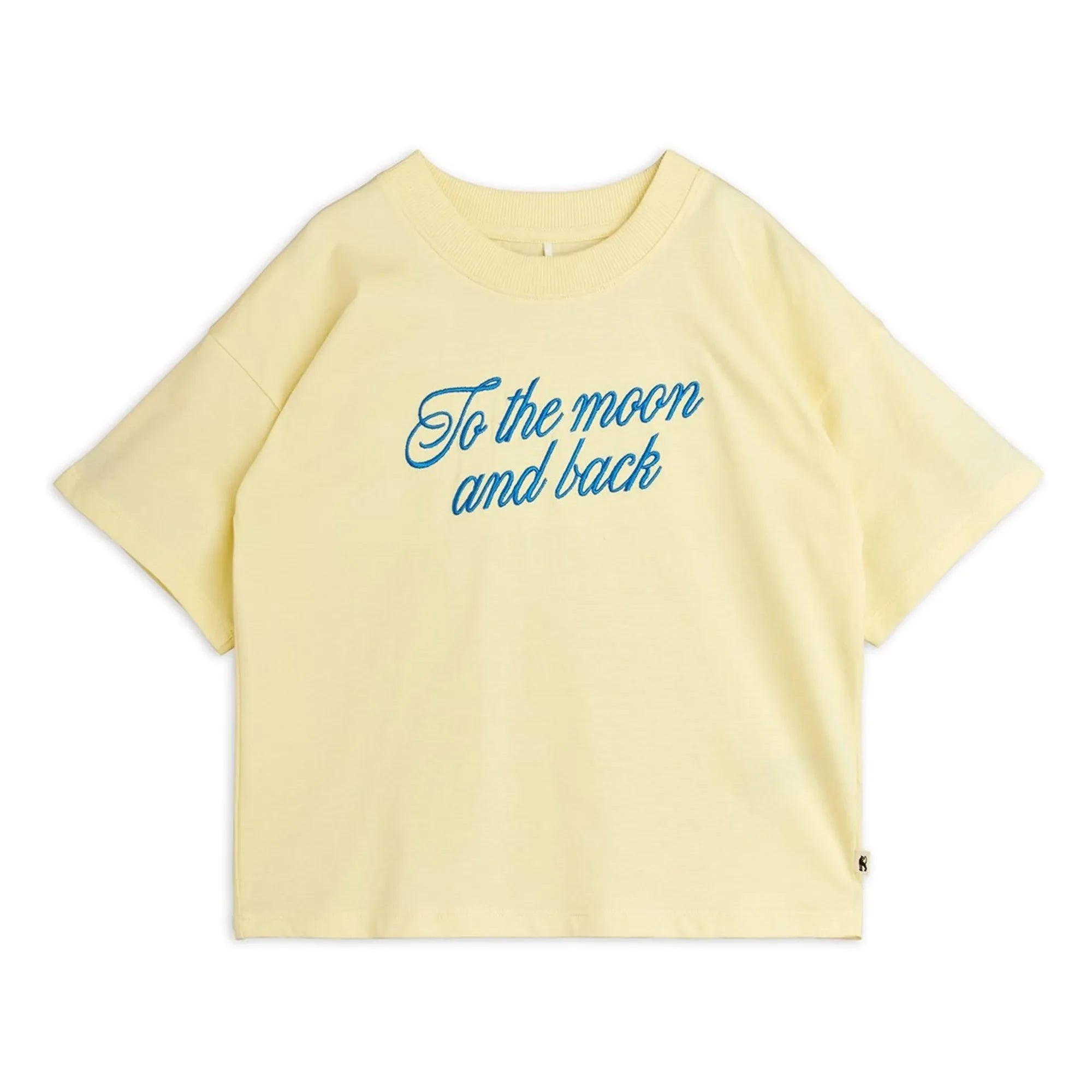 Mini Rodini - Camiseta La luna y tú después de ti Algodón orgánico | Amarillo