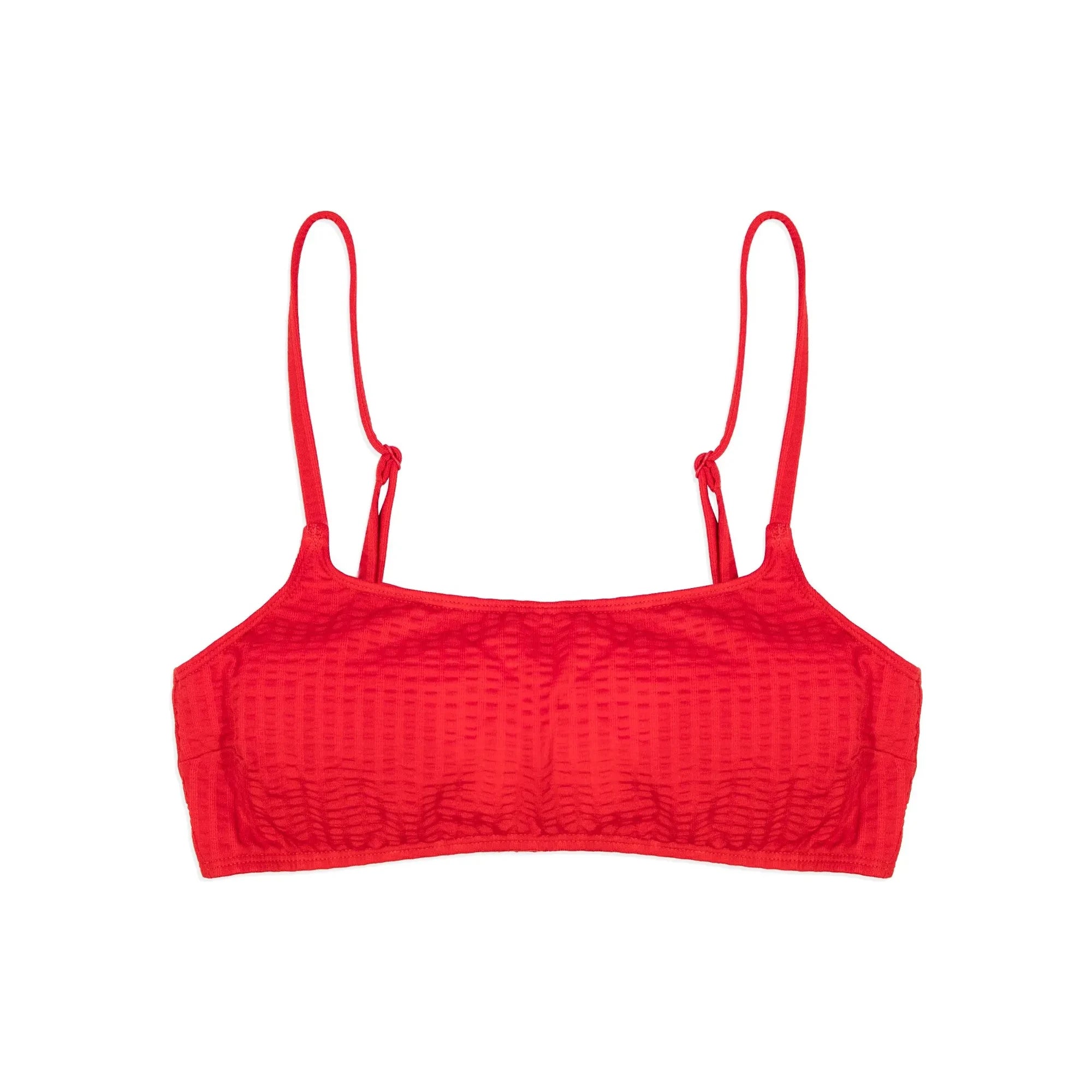 Miska Paris - Top de bikini fruncido | Rojo