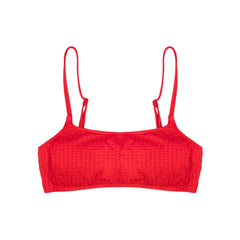 Miska Paris - Top de bikini fruncido | Rojo