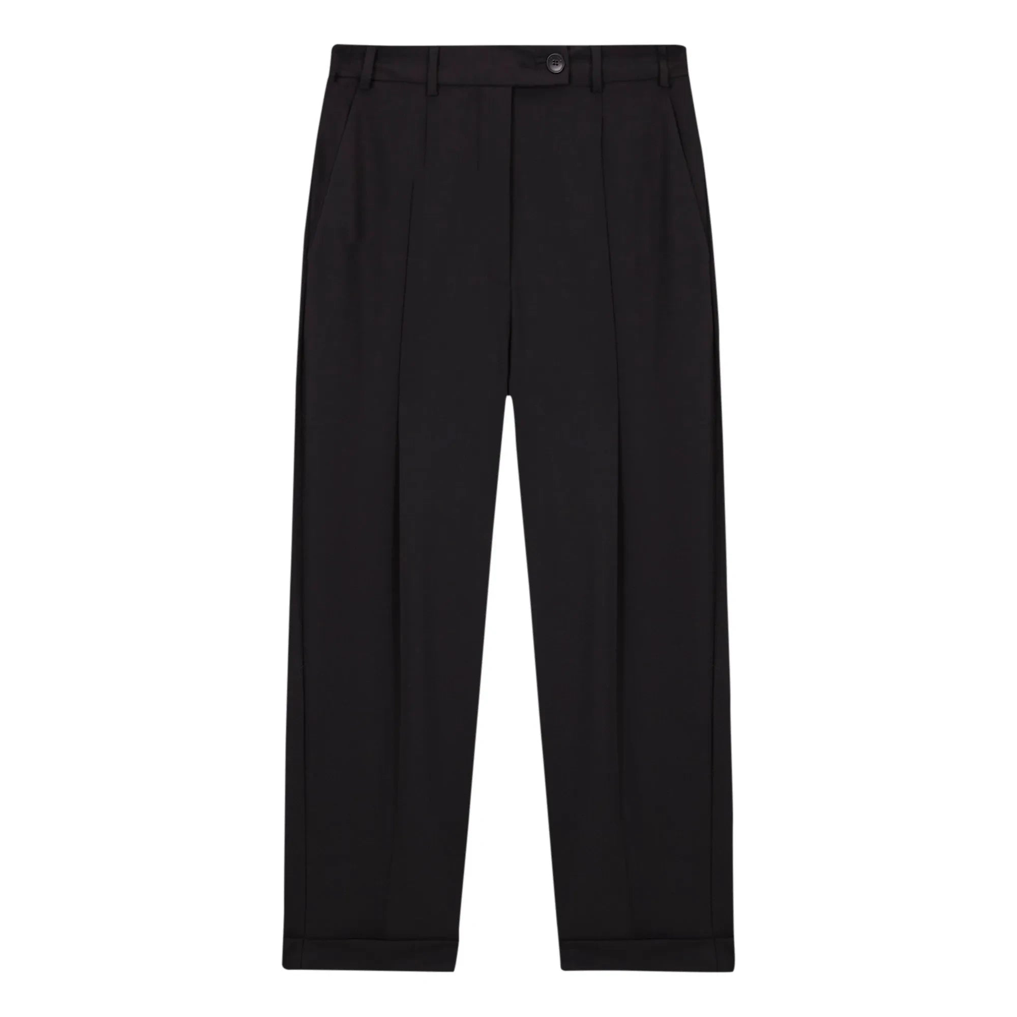 Cordera - Pantalón de lana para hombre con costura | Negro