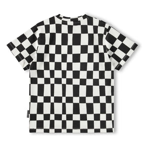 Molo - Camiseta de algodón orgánico Riley Damier | Negro