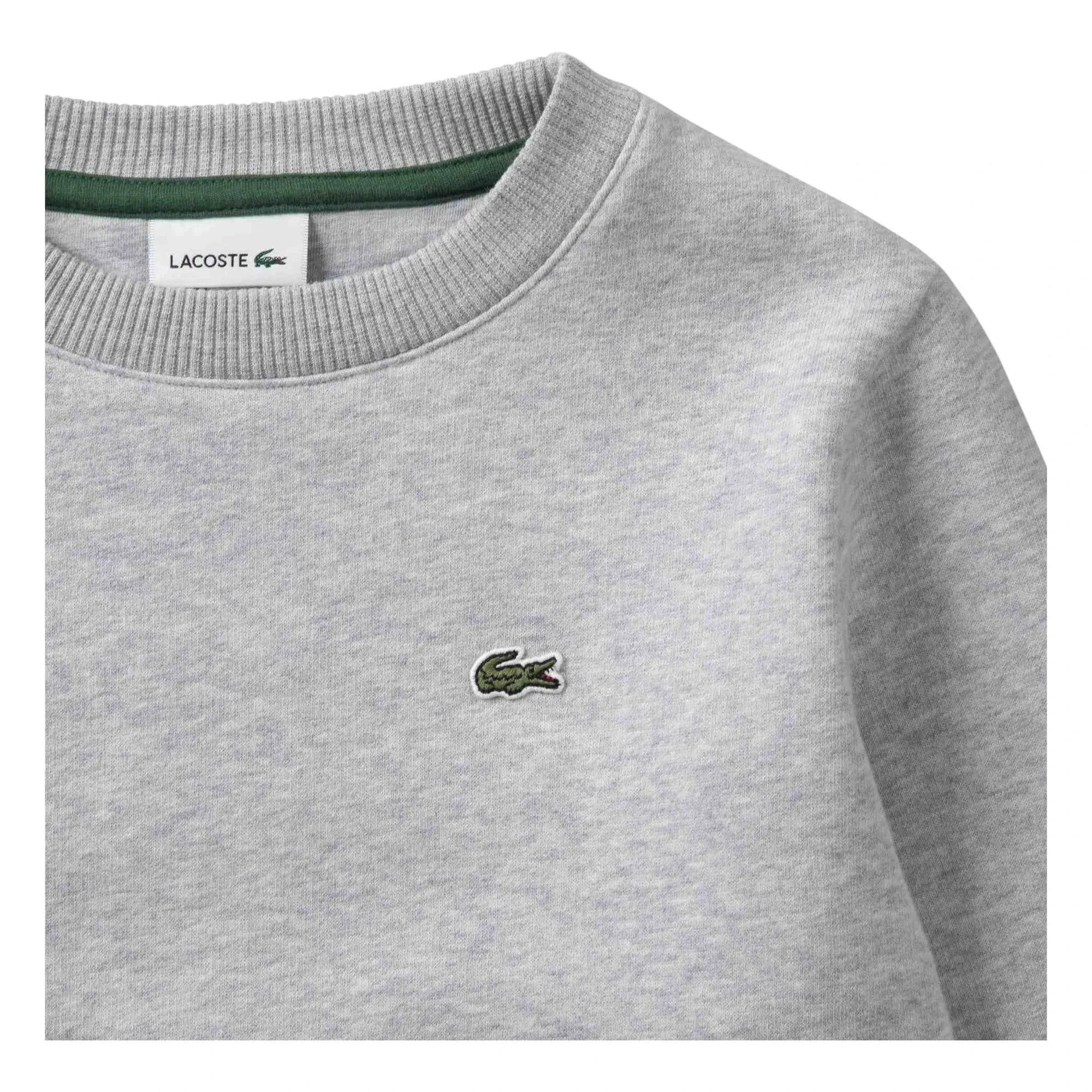 Lacoste - Sudadera con logo de algodón orgánico | Gris jaspeado