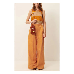 Sessùn - Pantalones de algodón a rayas Provencia | Naranja