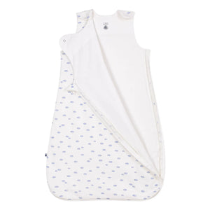 Petit Bateau - Saco de dormir de algodón orgánico Nuages | Blanco