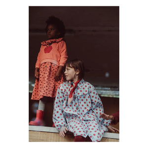 Piupiuchick - Pois Denim Elbise | Açık Mavi