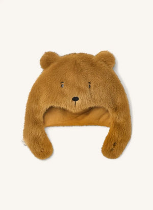 Liewood - Chapka de Piel Lillie Bear Fibra Reciclada | Caramelo