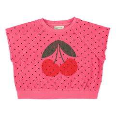 Piupiuchick - Sudadera sin mangas de rizo de algodón orgánico Cherry | Fucsia