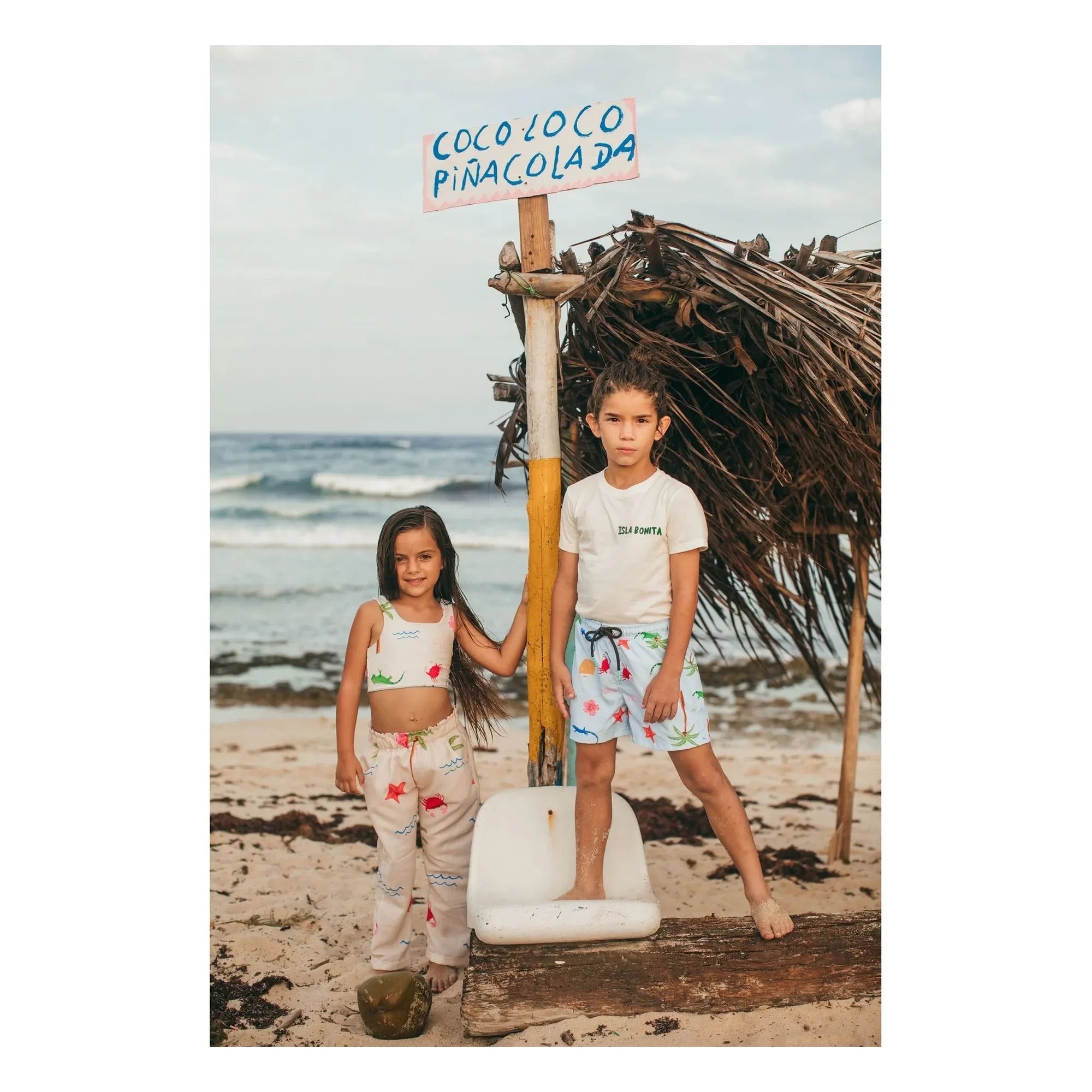 Pepita & Me - Short de baño de playa | Azul claro