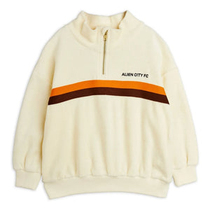 Mini Rodini - Sudadera de felpa de algodón orgánico Alien City | Crudo