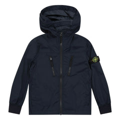 Stone Island - Chaqueta con capucha con logo | Azul Marino