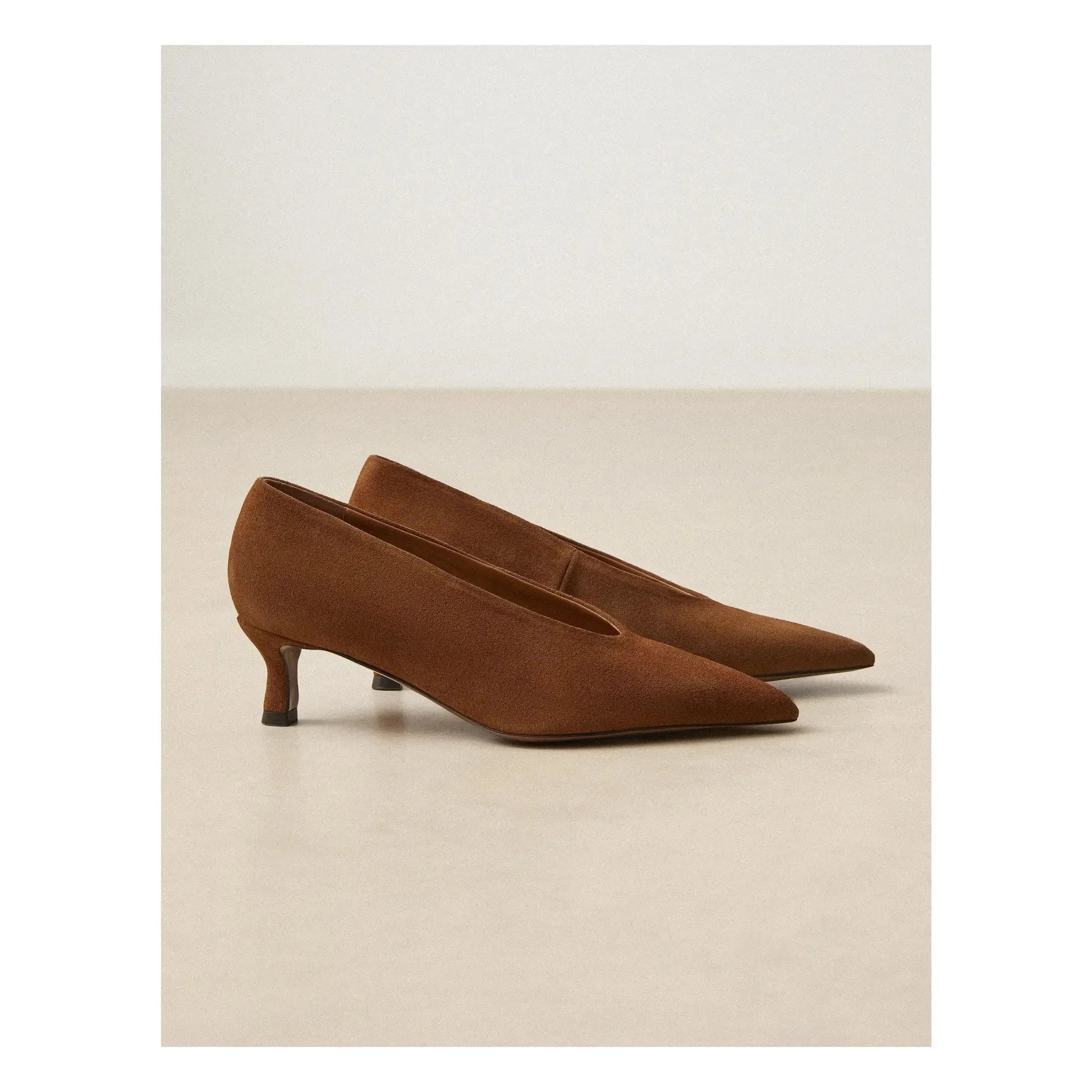 Rivecour - Zapatos de tacón sueco n.º 413 | Coñac