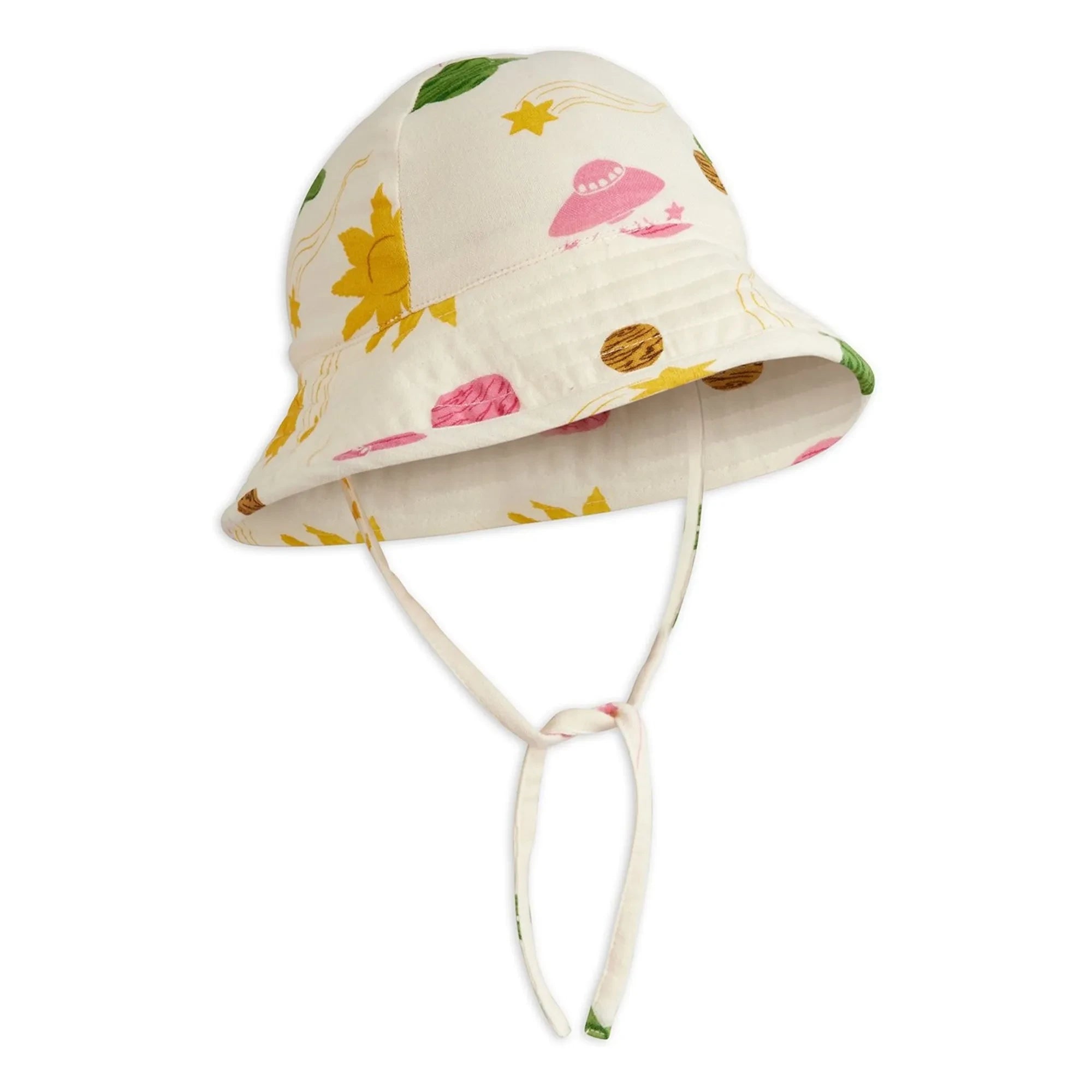 Mini Rodini - Sombrero de gasa de algodón orgánico Espace | Crudo