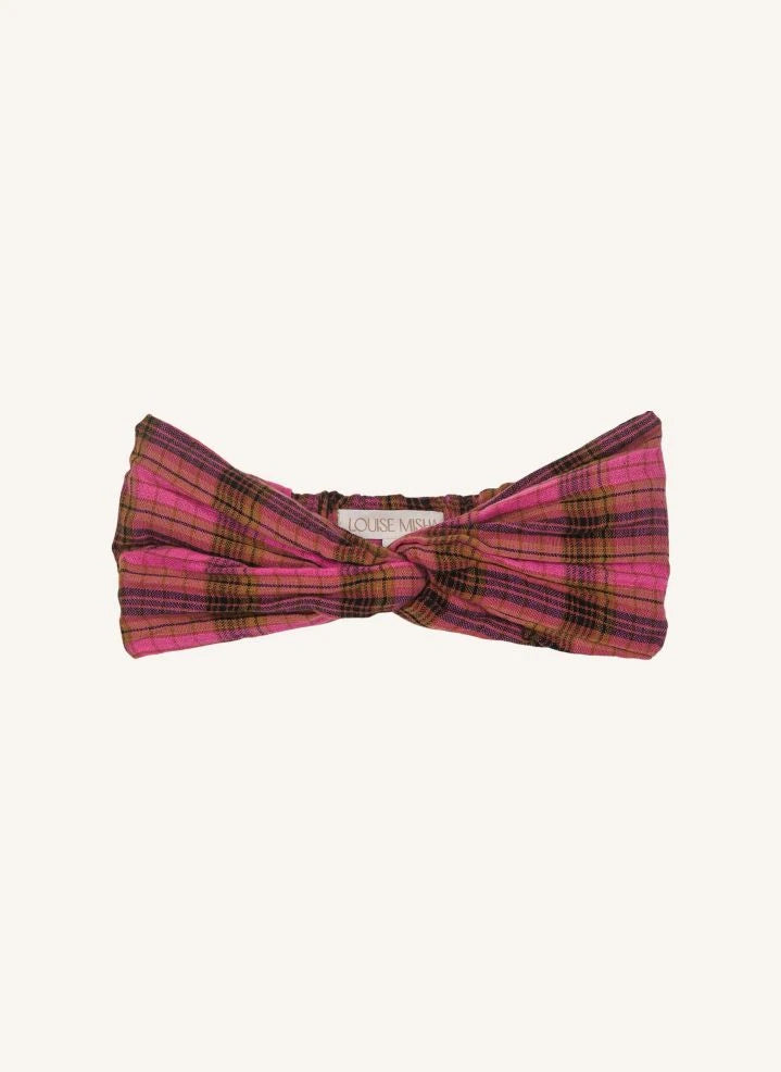 Louise Misha - Julie Carreaux Diadema de Algodón Orgánico | Fucsia