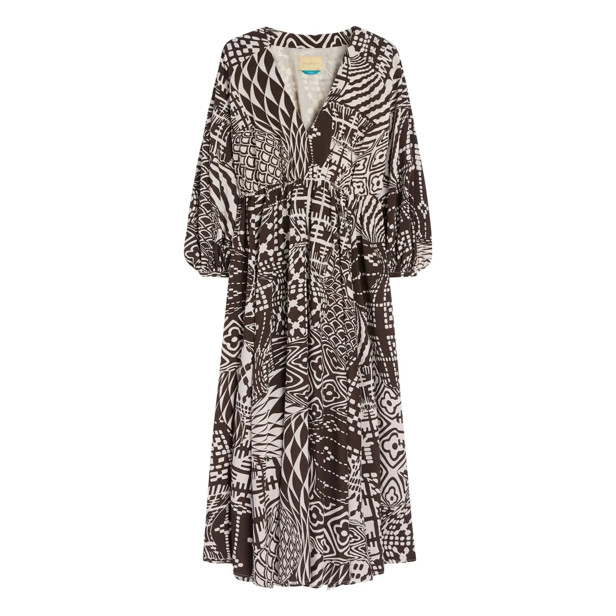 Momoni - Vestido de seda Francisco | Chocolate