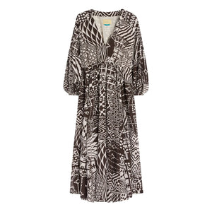 Momoni - Vestido de seda Francisco | Chocolate