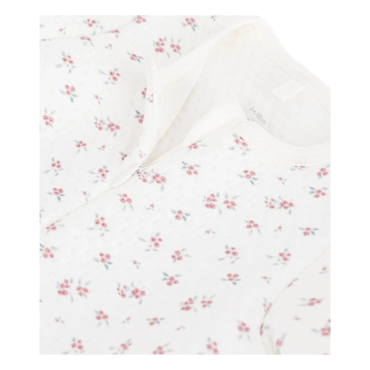 Petit Bateau - Pijama de dormir floreado de algodón orgánico tubique | Blanco