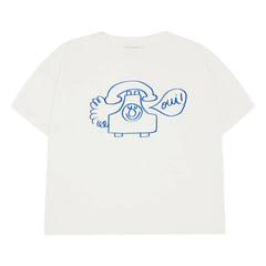 The Campamento - Camiseta de teléfono extra grande de algodón orgánico | Crudo