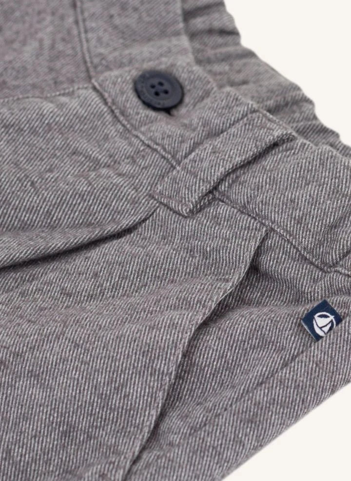 Petit Bateau - Pantalón unisex de algodón orgánico | Heather Grey