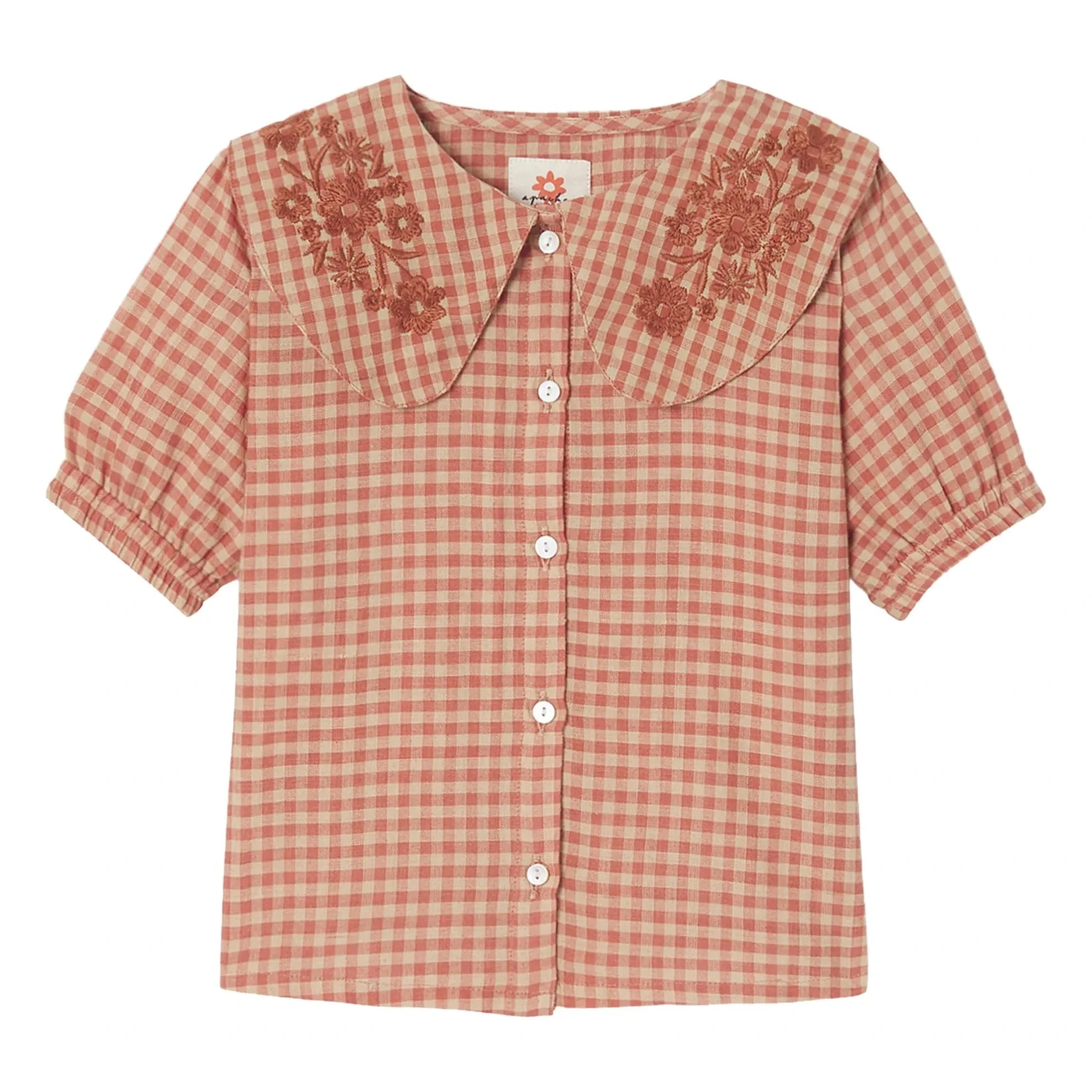 Apaches - Blusa Binou Claudine con Cuello | Naranja
