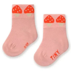 Tinycottons - Calcetines rosas de bebé con forma de seta