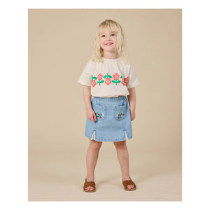Goldie + Ace - Camiseta con flores | Marfil