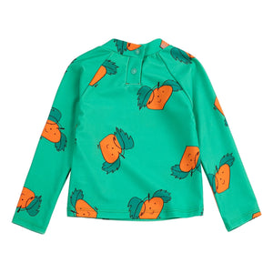 Bobo Choses - Camiseta de baño UV para bebé en fibra reciclada naranja | Verde
