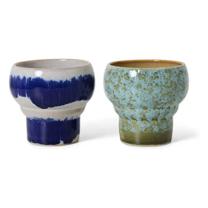 HKliving - Tazas Lungo - Set de 2 | Índigo