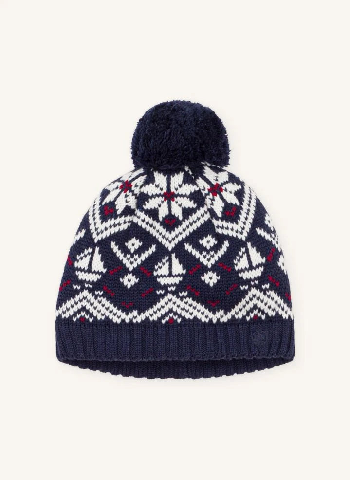 Petit Bateau - Gorro de lana jacquard | Azul marino