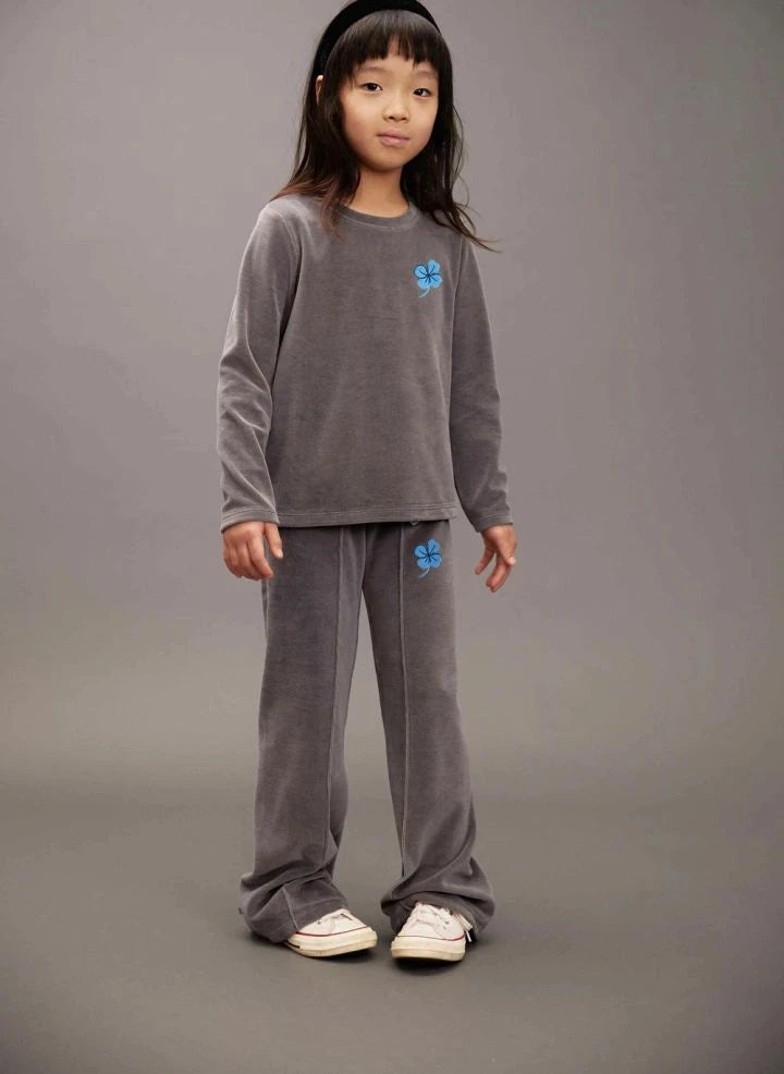 Mini Rodini - Joggers de algodón orgánico Clover | Gris