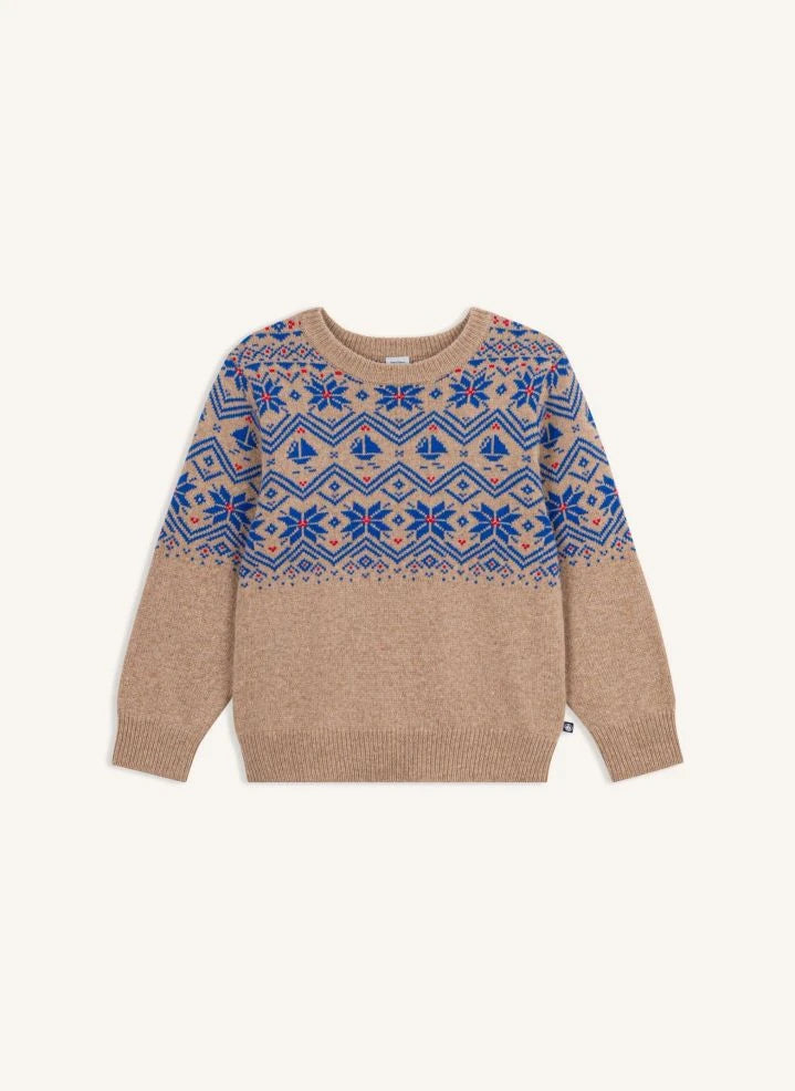 Petit Bateau - Jersey jacquard de lana | Beige