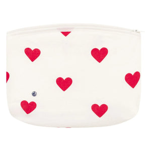 Petit Bateau - Estuche de Algodón Orgánico con Estampado de Corazones | Blanco